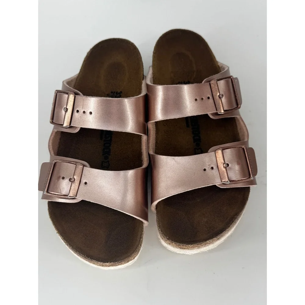 Birkenstock Arizona Sandals Kids 35 Rose Gold Metallic 1018925